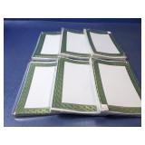 (6) Faux Designs Green Border Notecard Sets