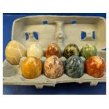 (9) Marble Decorative Eggs
