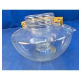 (1) Glass Teapot With Wood Handle