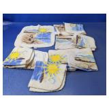 (10) Footprints Terricloth Towel/Washcloth Lot