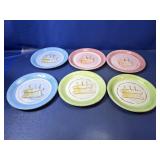(6) Birthday Themed Plates Lot