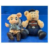 (2) Harley-Davidson Plush Pigs