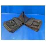(1) Leather Dual-Pouch Saddlebag