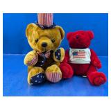 (2) Plush Bears, Toby Keith Shirt