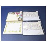 (4) Assorted Floral Notecard Sets