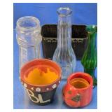 (6) Decorative Glass Vases - Avon & More