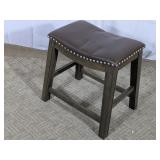 (1) Upholstered Wood Stool