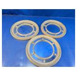 (3) Cream Nautical Porthole Mirror Trio