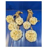 (2) Rustic Hydrangea Pomander Swags Duo