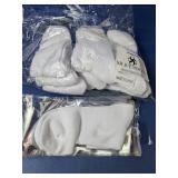 (8) Silky Socks White Ankle Socks XL