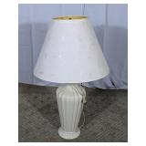 Vintage Ceramic Table Lamp w/ Butterfly Shade