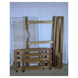 (1) Wooden Rolling Folding Table Components