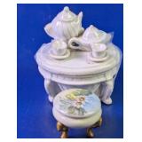 (2) Miniature Glazed Ceramic Table Decor Pieces