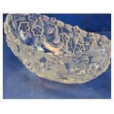 (1) Glass Floral Serving Bowl