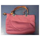 (1) Pink Leather Shoulder Handbag