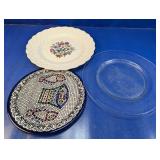 (3) Assorted Ceramic & Glass Plates Trio