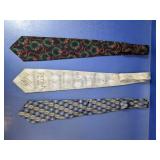 (3) Assorted Patterned Neckties