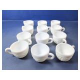 (12) Vintage Milk Glass Punch Cups Lot
