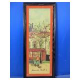 (1) Framed Signed Street Scene Artwork