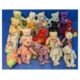 (20) Ty Beanie Babies Plush Bears