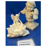(2) Ceramic Angel Decor Figurines