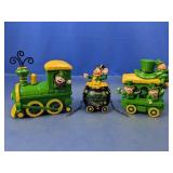 (3) St. Patrickï¿½s Day Train Figurines
