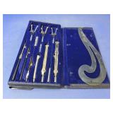 (1) Vintage Drafting Compass Tool Set