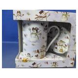 (1) Snowman Holiday Glass Mug And Spoon Gift