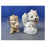 (2) Small Animal Figurine Ornaments