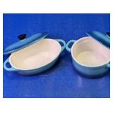 (2) Gibson Stoneware Mini Casserole Dishes