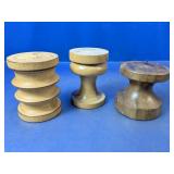 (3) Turned Wooden Decorative Forms