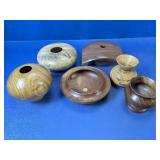 (6) Turned Wooden Decorative Vessels