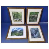 (4) Framed Landscape Photo Prints