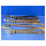 (4) Ariat & Western Leather Belts