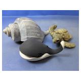 (3) Sea Life Figurines Lot
