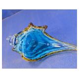 (1) Handblown Glass Seashell Dish