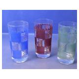 (3) Vintage Mid-Century Highball Glasses Trio