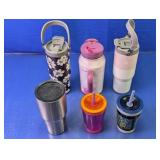 (6) Assorted Drink Tumblers & Bottles
