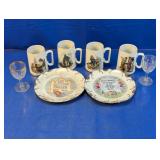 (8) Plates & Glassware - Mid-State & More