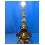 (1) Vintage Glass Table Lamp