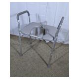Adjustable Bedside Commode Safety Frame Chair