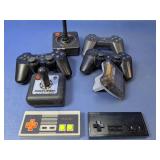 (8) Video Game Controllers & Memory Card