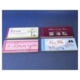 (4) Romantic Love & Kiss Coupon Books Lot