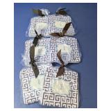 (6)Geometric Pattern Monogram Coaster Lot