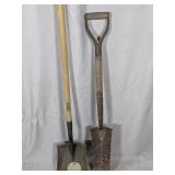 (2) Ames Garden Shovels w/ Wood Handles