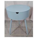 (1) West Elm Round Storage Side Table