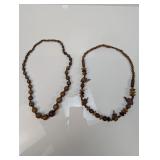 (2) Wooden Bead Necklaces