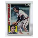 1984 TOPPS HOF ROD CAREW CARD