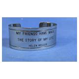 (1) Helen Keller Quote Metal Cuff Bracelet
