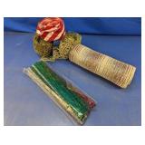 (1) Rolls of Holiday Materials ï¿½ Mesh & More